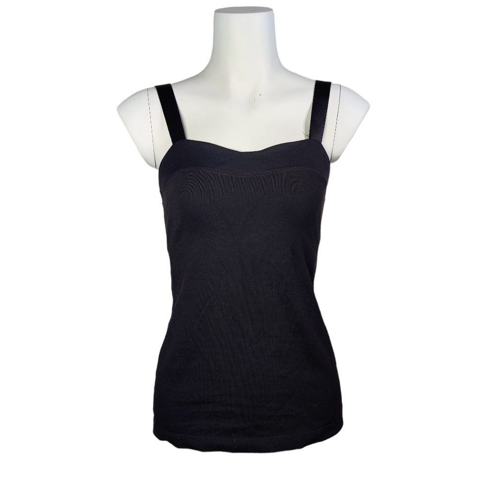 Black LULULEMON Tank Size 6 Adjustable Straps Built in Bra Shelf
